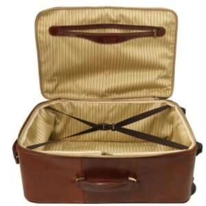 Tuscany Leather TL VOYAGER  2 Wheels vertical Leather trolley TL141389 - Image 3