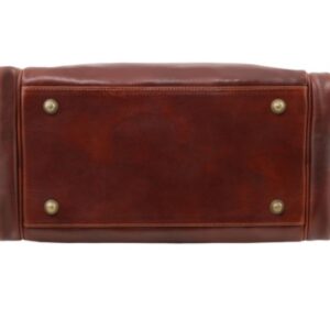 Travel leather bag with side pockets TL141441 - Small size - Image 4