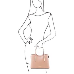 TUSCANY LEATHER OLIMPIA Ruga leather tote - Small size TL141521 - Image 6