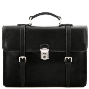 Tuscany Leather Viareggio Exclusive leather laptop case with 3 compartments  TL141558 - Image 1