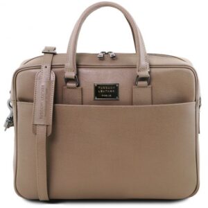 Tuscany Leather URBINO Saffiano leather laptop briefcase with front pocket - TL141627 - Image 1