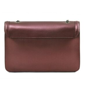 Tuscany Leather IRIDE  Metallic leather clutch with chain strap TL141641 - Image 5