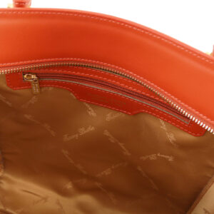 Tuscany Leather LARA Leather handbag with front zip TL141644 - Image 2