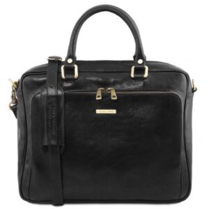 Tuscany Leather PISA  Leather laptop briefcase with front pocket TL141660 - Image 3
