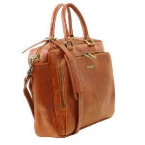 Tuscany Leather PISA  Leather laptop briefcase with front pocket TL141660 - Image 9