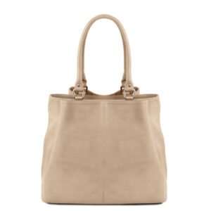 Tuscany Leather TL BAG Leather shoulder bag with front pockets  TL141722 - Image 6