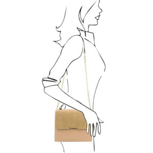 Tuscany Leather IRENE Leather handbag with chain strap TL141745 - Image 3