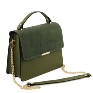 Tuscany Leather IRENE Leather handbag with chain strap TL141745 - Image 4