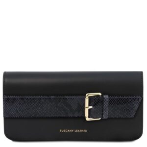 Tuscany Leather Demetra Leather clutch with chain strap  TL141814 - Image 7