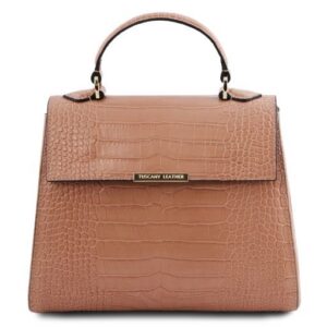 Tuscany Leather TL Bag Small croc print leather Kelly bag TL141887 - Image 1