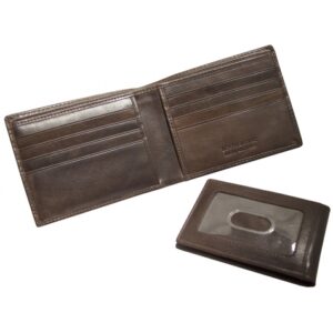 Mancini Men's RFID Secure Billfold with Removable Passcase - Brown 18-200 - Image 3