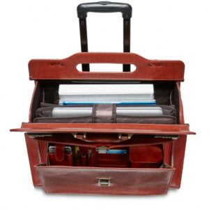 Mancini Deluxe Wheeled Catalog Case 95475 Brown - Image 4