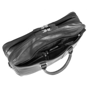 Mancini Zippered Double Compartment RFID Secure Briefcase 98237 - Image 3